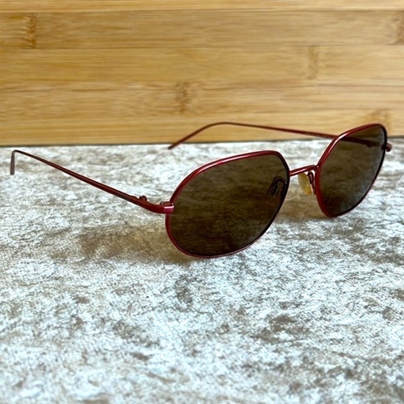 Fendi Retro Pink Metal Wire Frame Sunglasses Round Geometric Lightweight Shades main image 5